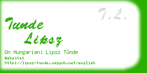 tunde lipsz business card